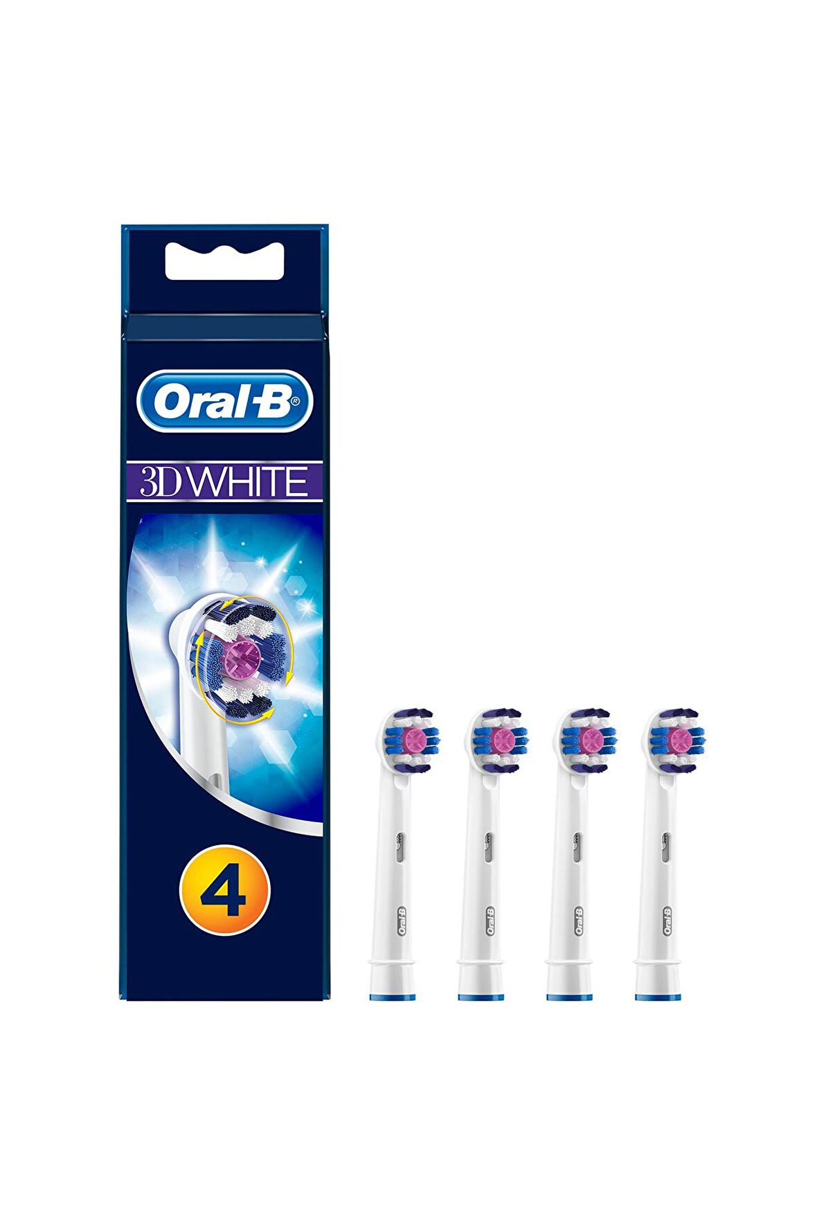 Oral-B 3D White Elektrikli Diş Fırçası Yedek Başlığı 4'lü