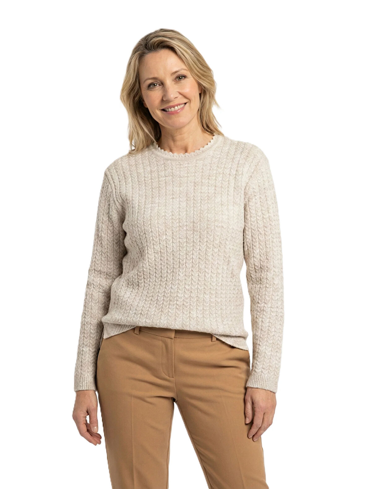 Oppland Kadın Kışlık Triko Kazak Yünlü Premium Yumuşak Dokulu Modern Desenli