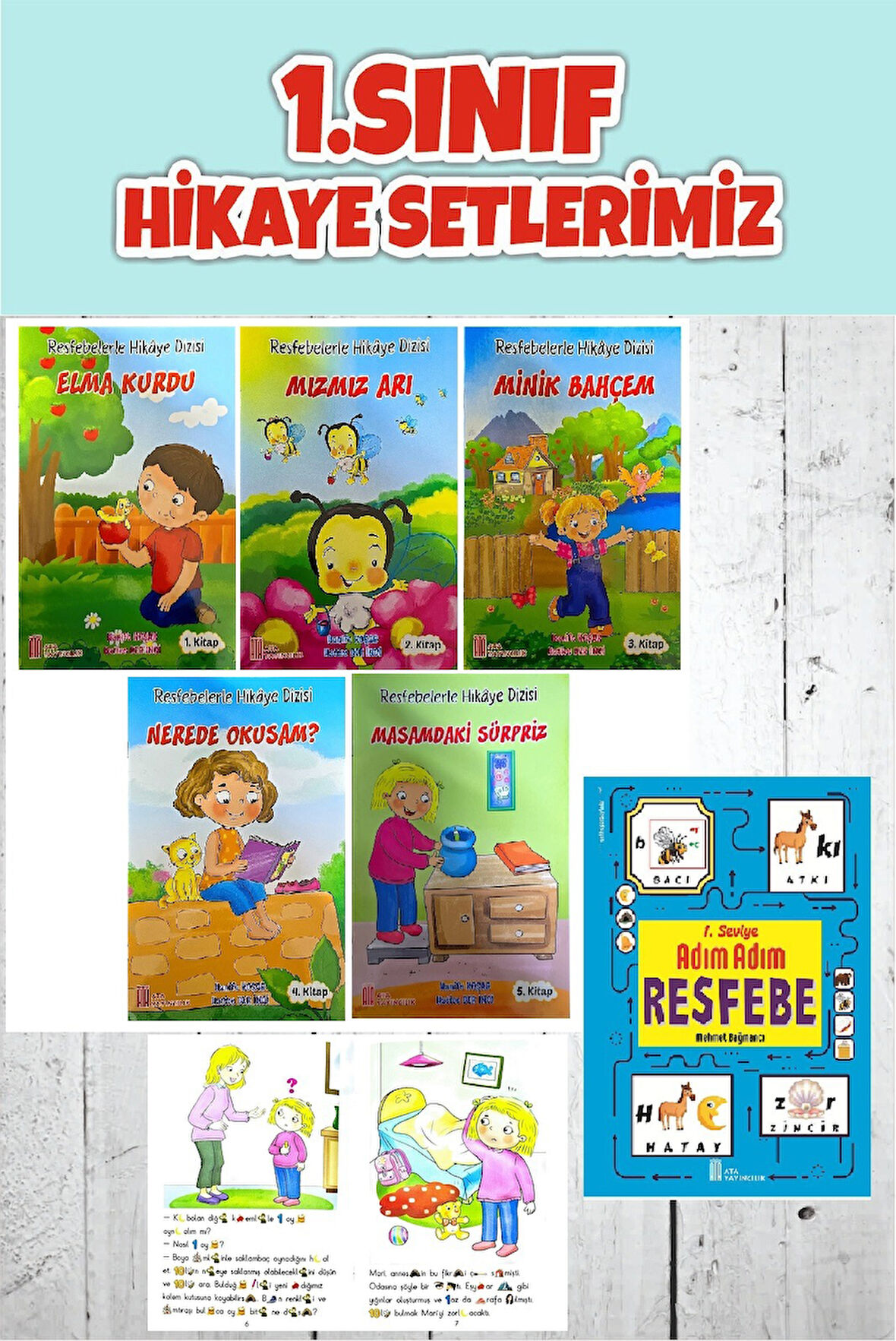 1.Sınıf Resfebelerle Okuyorum ve Öğreniyorum Seti