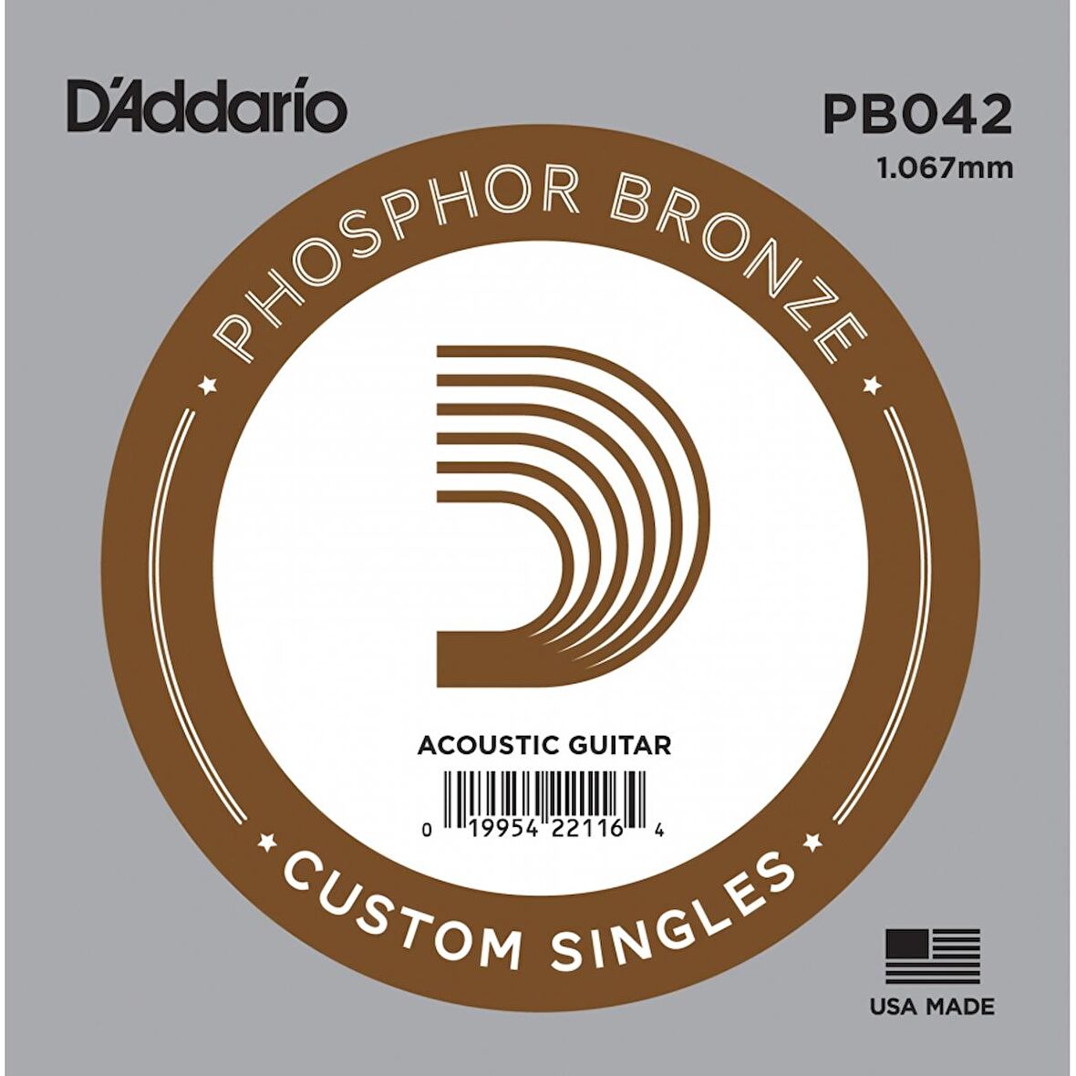 DADDARİO PB042 PHOSPHOR BRONZE AKUSTİK TEK TEL LA