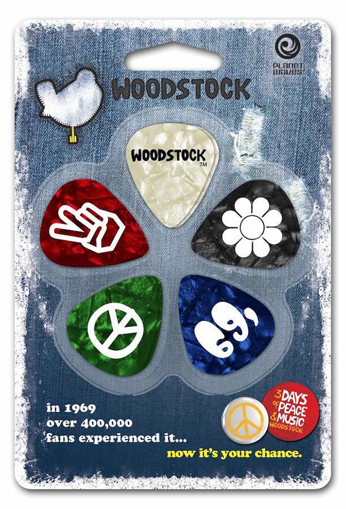 Planetwaves 1CAC6-10WS Pena 10 Adet Heavy Wood Stock Logolu 