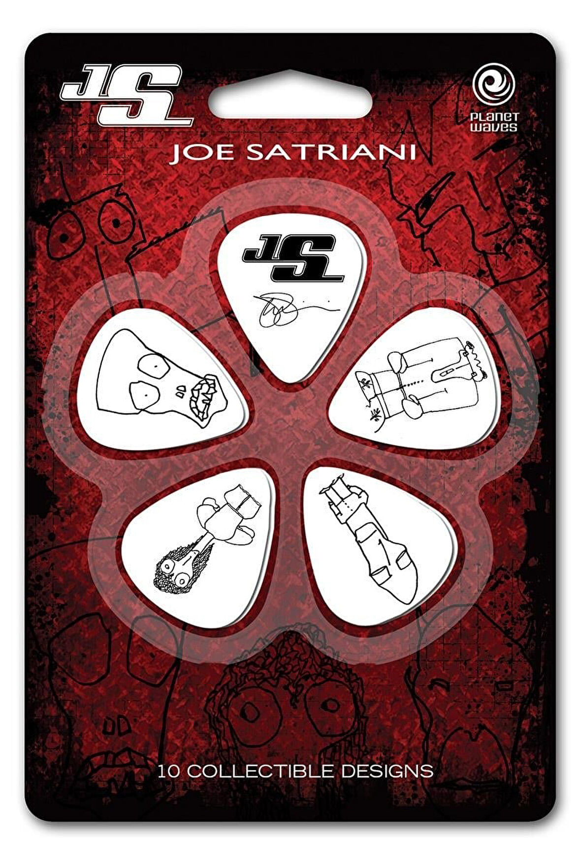 Daddario Joe 1CWH4-10JS Satriani Gitar Penası Guitar Picks 1CWH4-10JS Beyaz Medium 0.70mm. 10 Adet