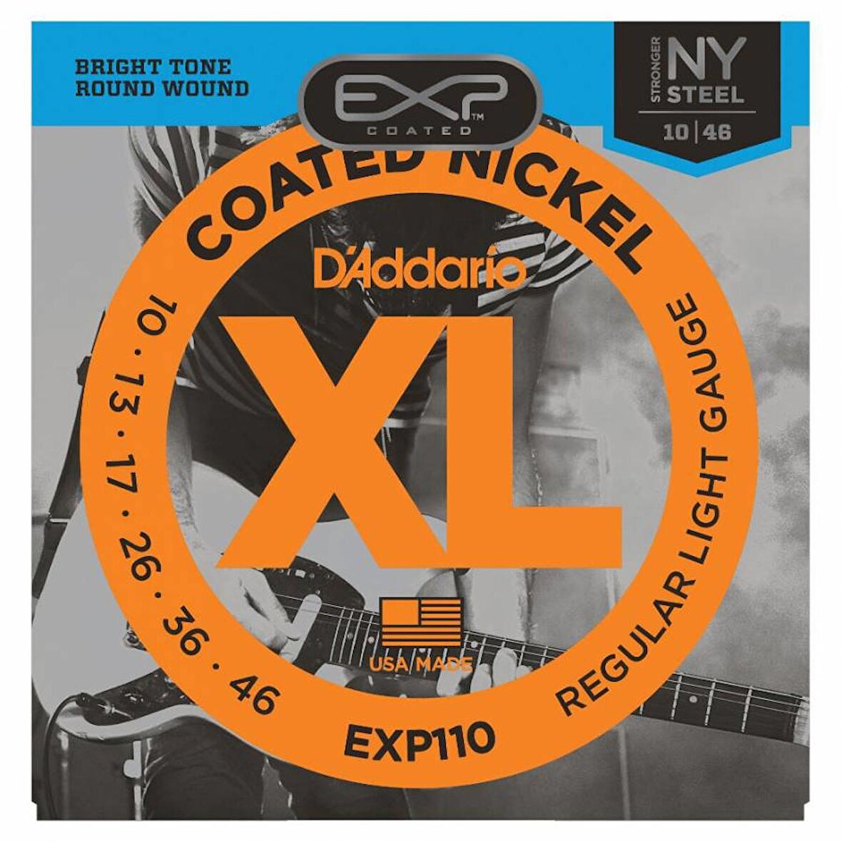 DADDARİO EXP110 COATED LİGHT TAKIM TEL ELEKTRO GİTAR TELİ 010-046