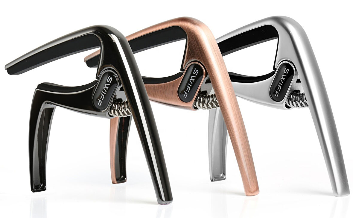 Swiff K8-CBK Klasik Gitar Kaposu ( Siyah ) Patent Zinc Alloy Ergonomic Guitar Capo
