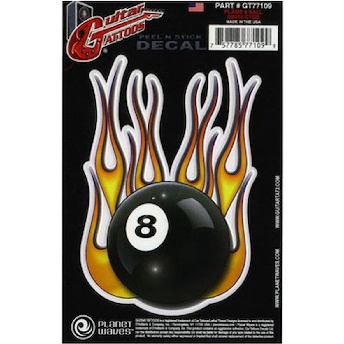 DADDARİO GT77109 STİCKER YAPIŞTIRMA FLAME 8 BALL