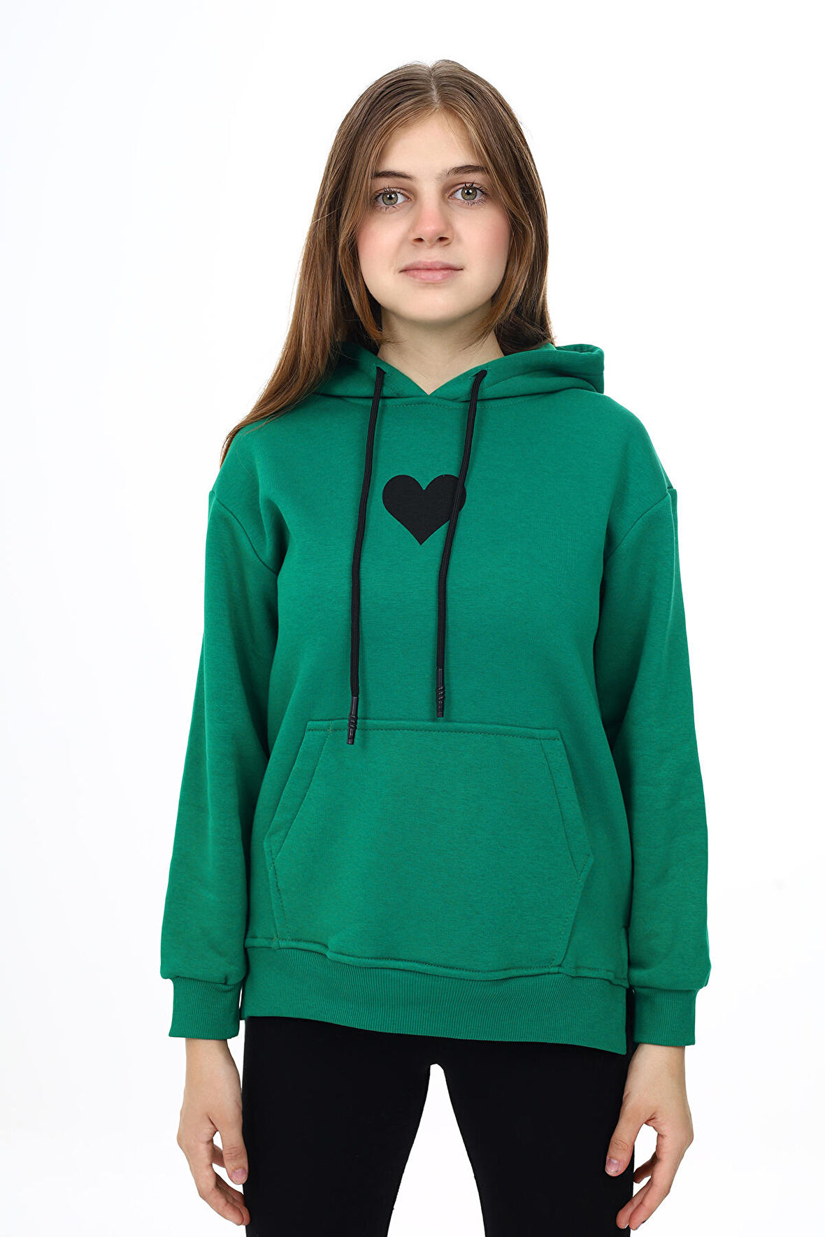 Kız Çocuk Kapüşonlu Sweatshirt Hoodie  7-13 Yaş Lx290