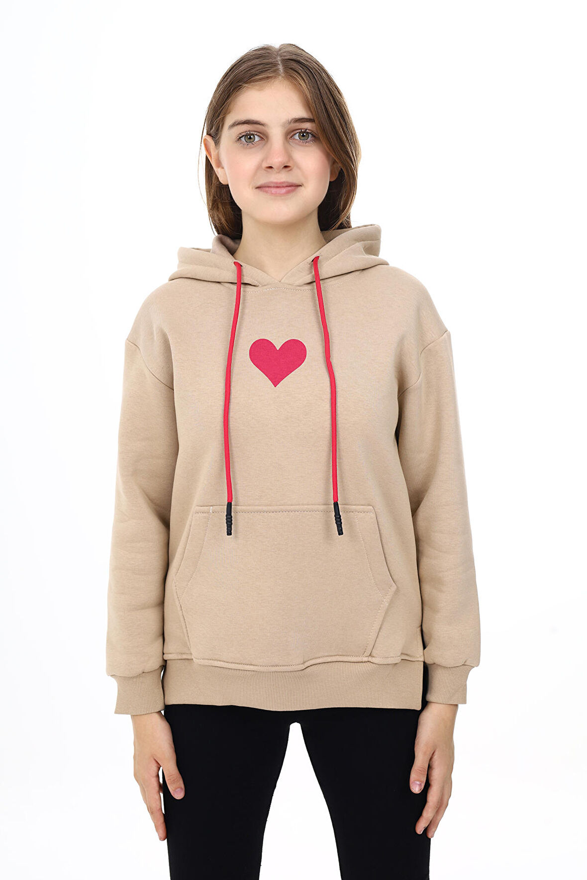 Kız Çocuk Kapüşonlu Sweatshirt Hoodie  7-13 Yaş Lx290