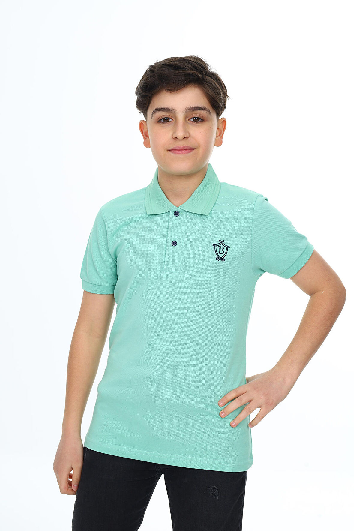 Erkek Çocuk Polo Yaka T-Shirt 5-14 Yaş Lxb018