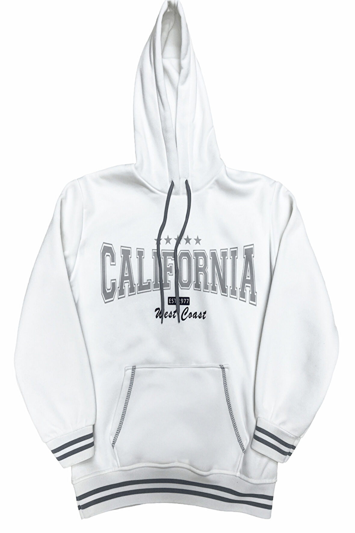 Kız Çocuk 3 İplik Kapüşonlu Kanguru Cepli Sweatshirt 12337