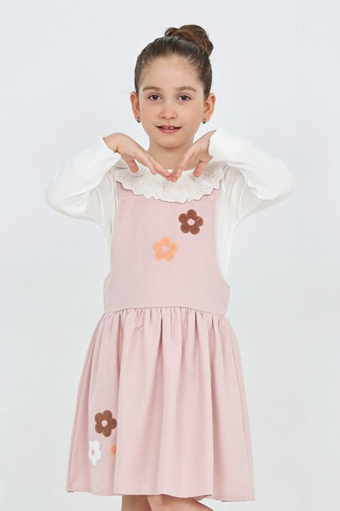 Kız Çocuk 2'li Elbise (Elbise+Badi Bluz) 12342