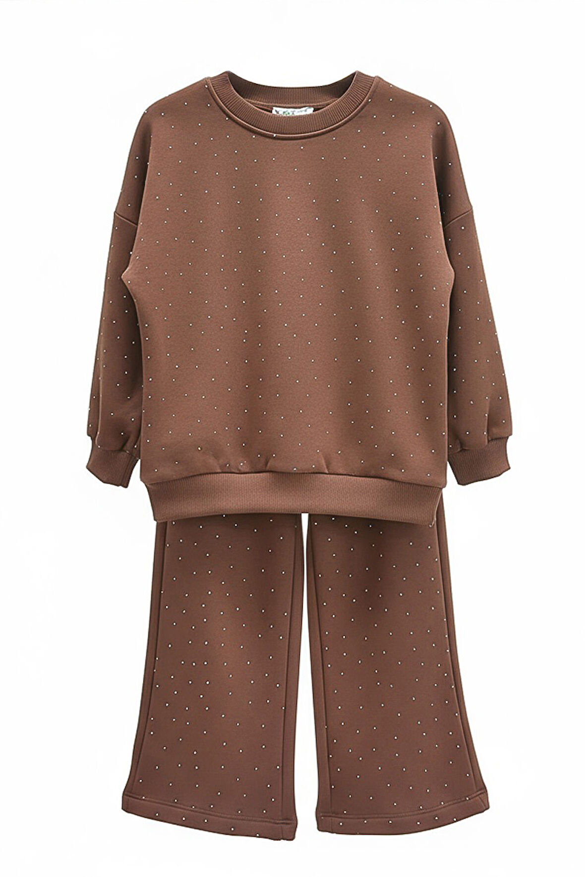 Kız Çocuk Taş Süslemeli Alt-Üst Takım-3 İplik 4-12 Yaş 12345