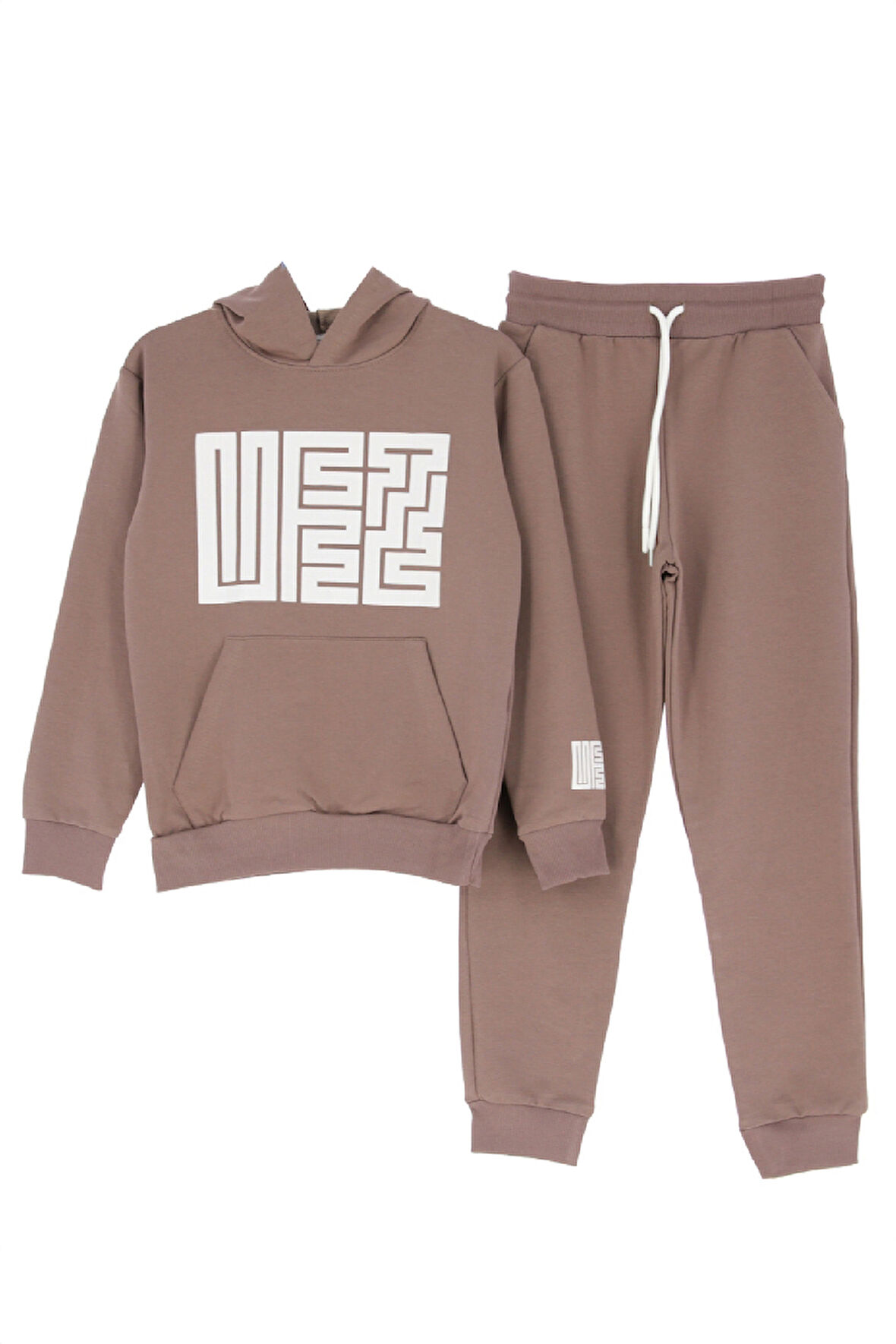 Kız Çocuk Eşofman Takımı-Fermuarlı-Hakim Yaka-Şerit Detaylı 12-16 Yaş 12379