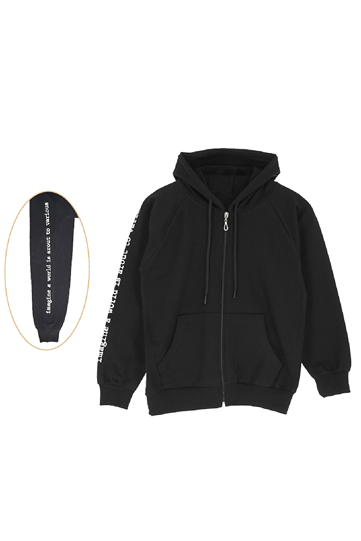 Kız Çocuk Hırka 2 İplik Fermuarlı Kapüşonlu 12-16 Yaş 12380