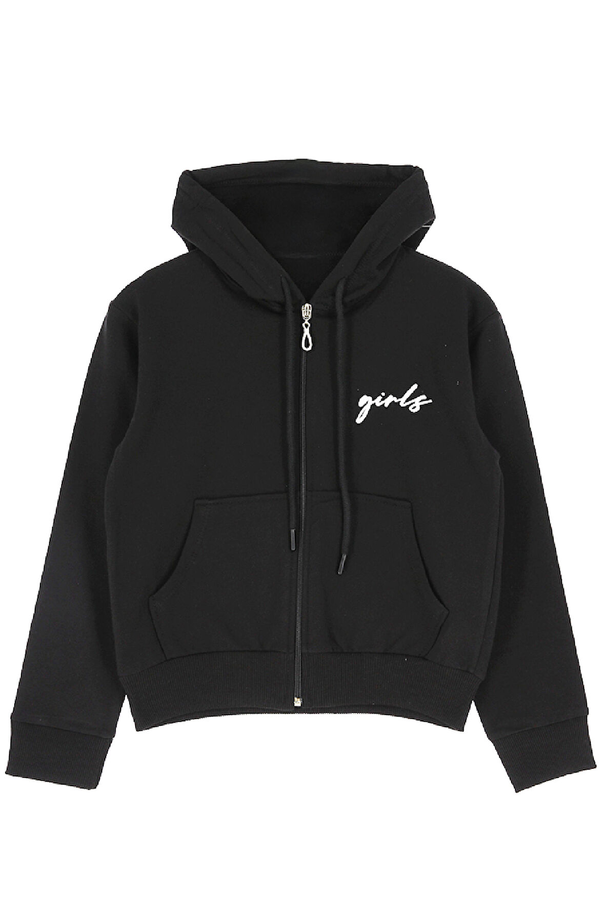 Kız Çocuk 2 İplik-Kapüşonlu - Fermuarlı Sweatshirt 12-16 Yaş 12394