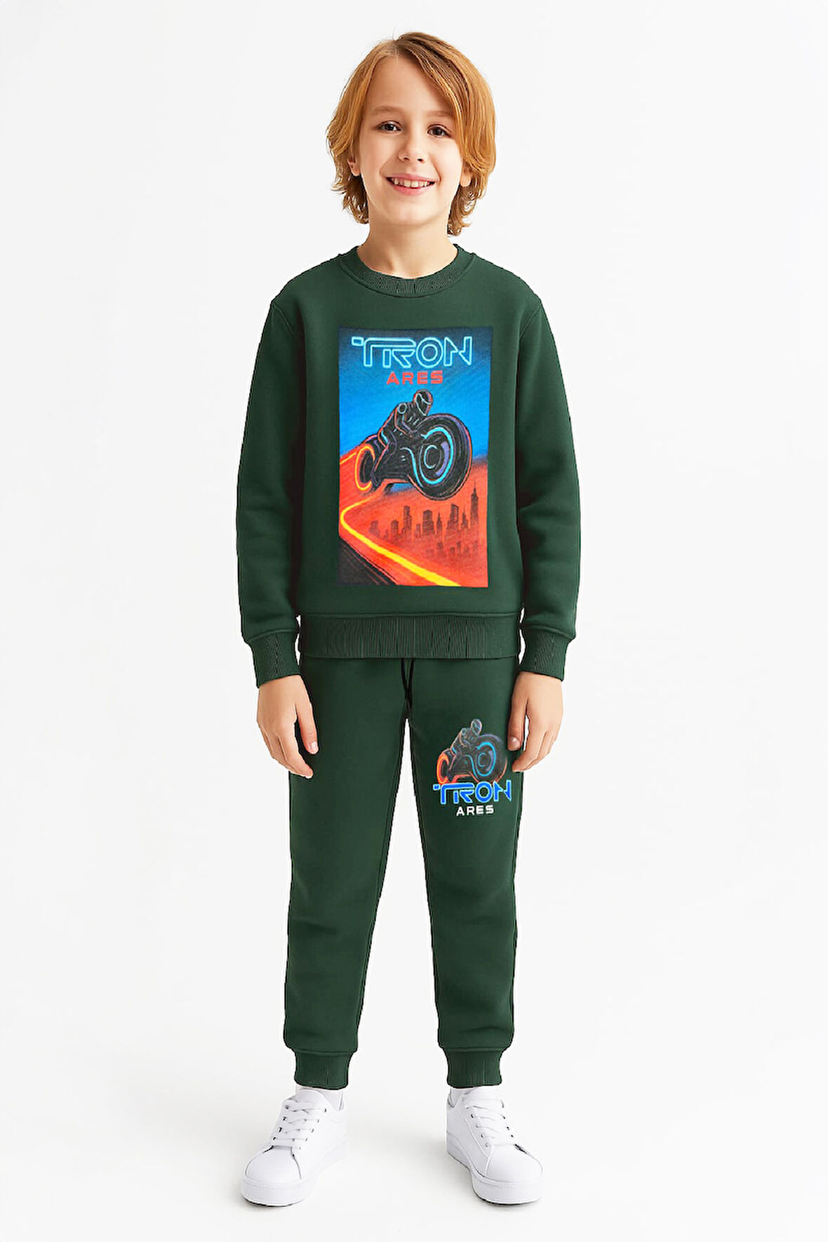 Erkek Çocuk 3 İplik Şardonlu Alt-Üst Takım Görsel Baskılı 3-10 Yaş 12408