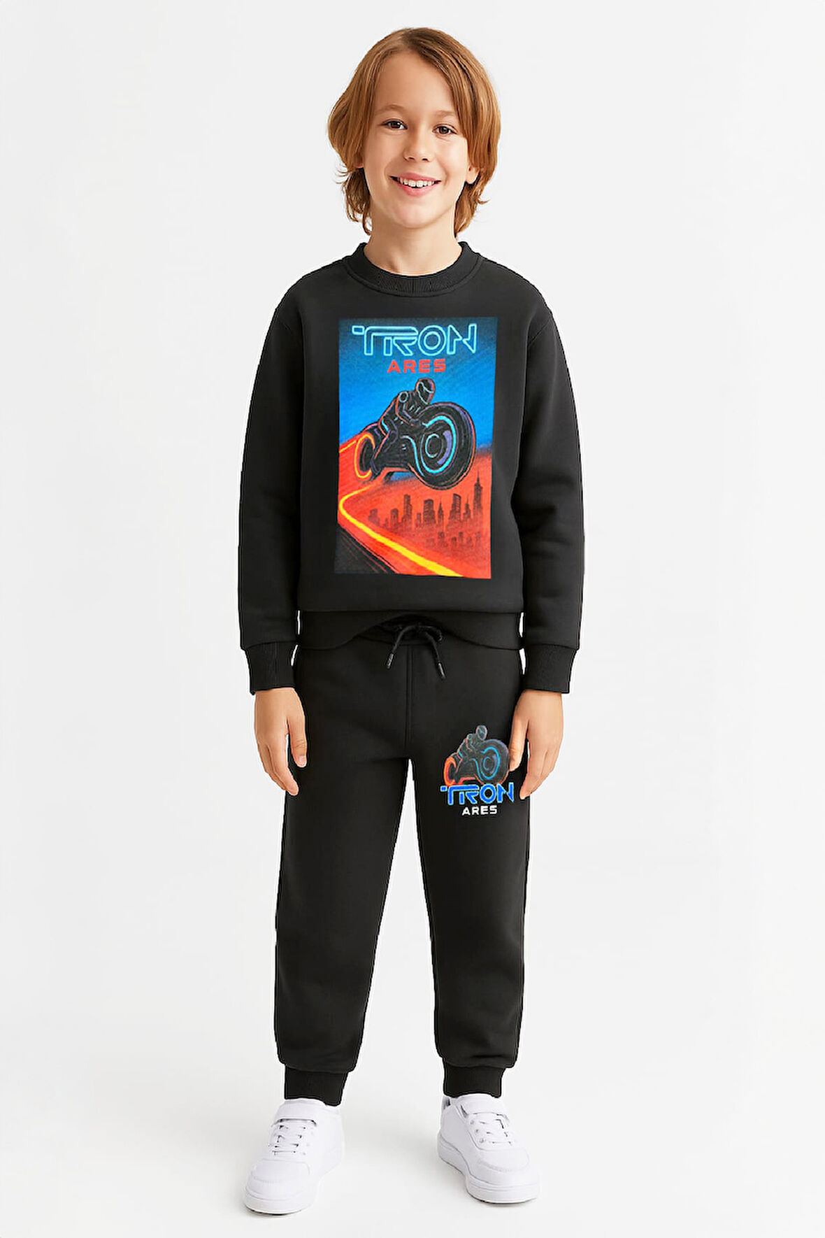 Erkek Çocuk 3 İplik Şardonlu Alt-Üst Takım Görsel Baskılı 3-10 Yaş 12408