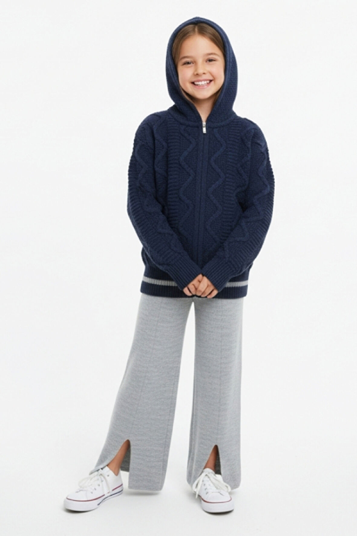 Kız Çocuk Triko Örme Alt-Üst Takım (Hırka ve Alt)  10-15 Yaş 12432