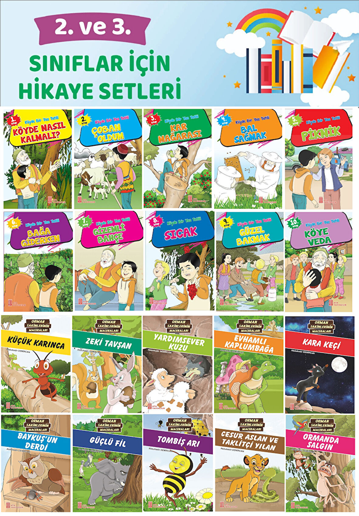 2.ve 3.Sınıflar İçin Hikaye Setleri 2 (20 Kitap)