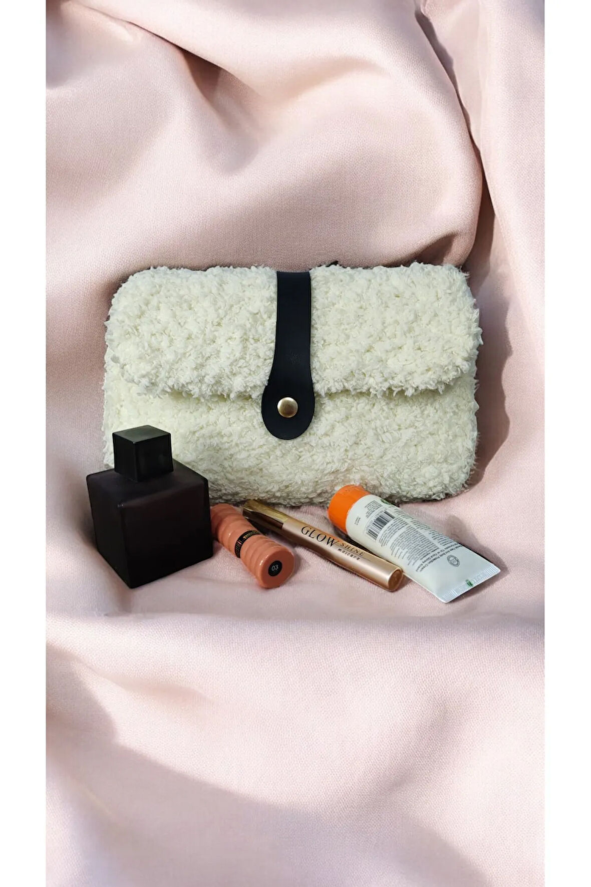 El Yapımı Ekru Welsoft Omuz Çantası