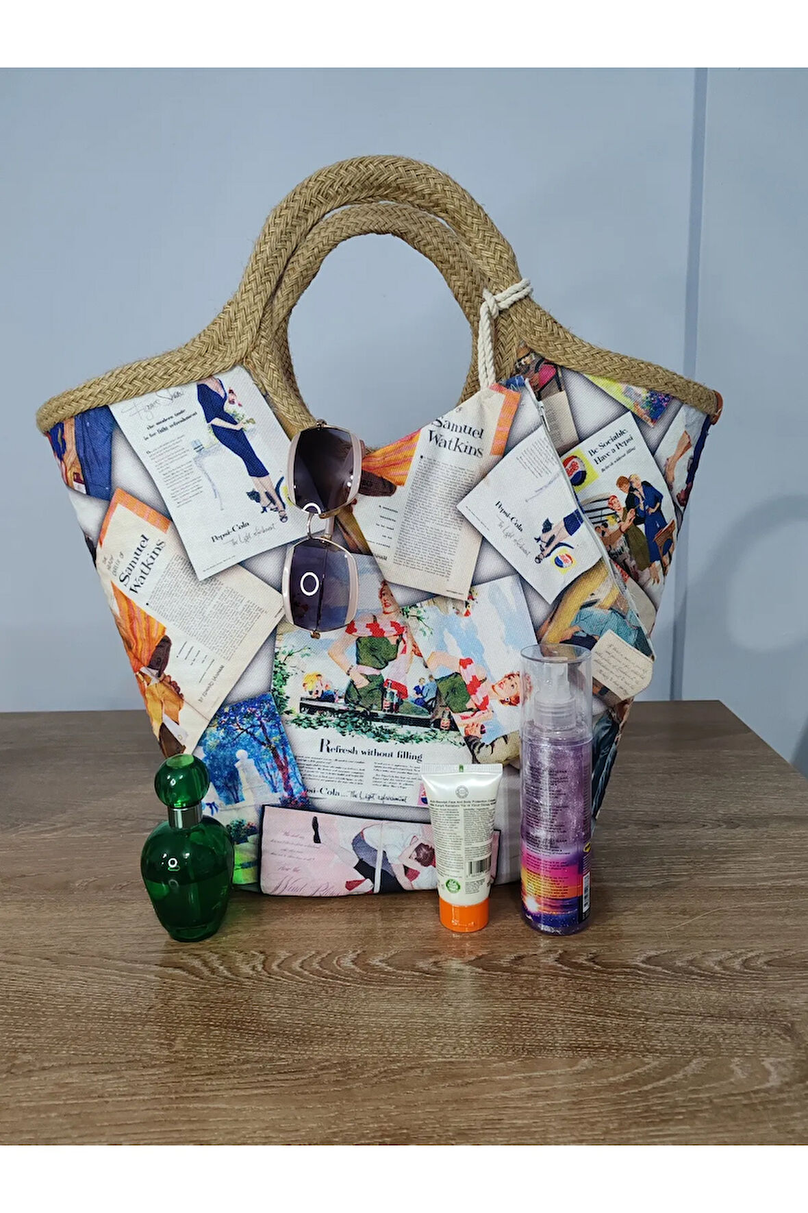 El Yapımı Büyük Desenli El ve Kol Çantası