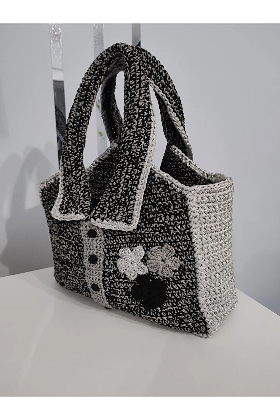 El Yapımı Orta Boy Gömlek Figürlü El ve Kol Çantası