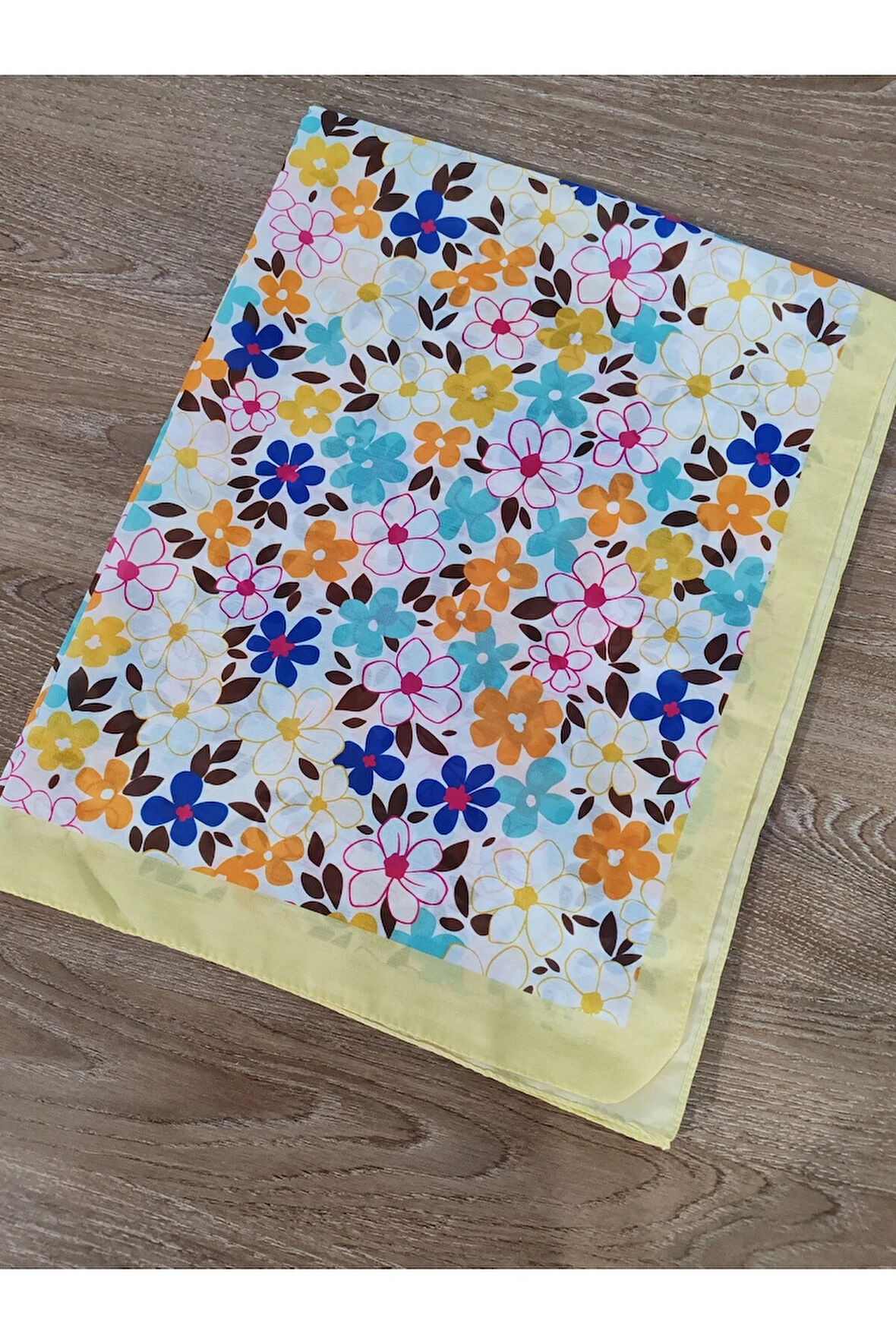 Vav İpek Elegance 75*190 Pamuk Şal Sarı