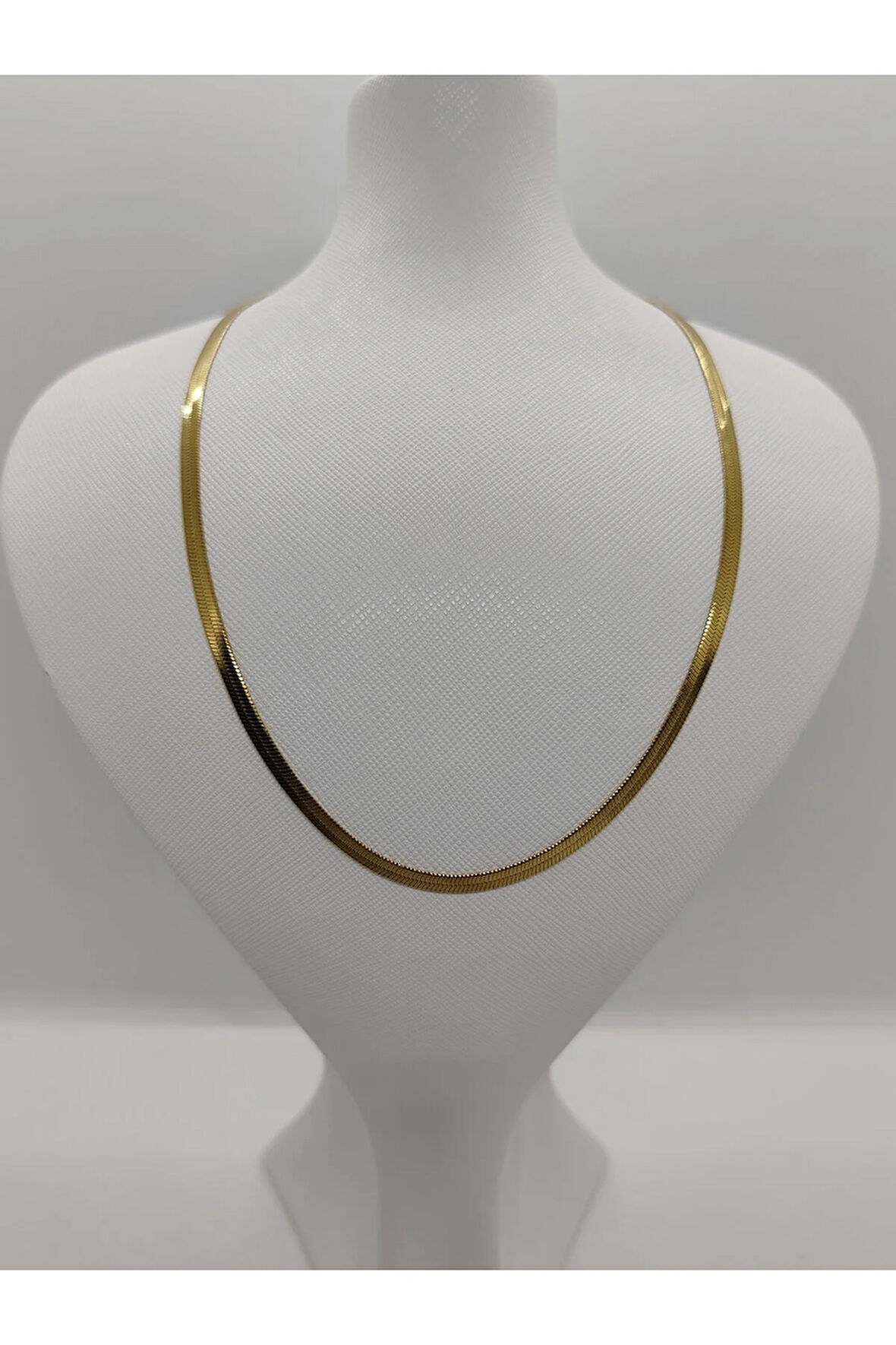 İtalyan Zincir Çelik Kolye Gold