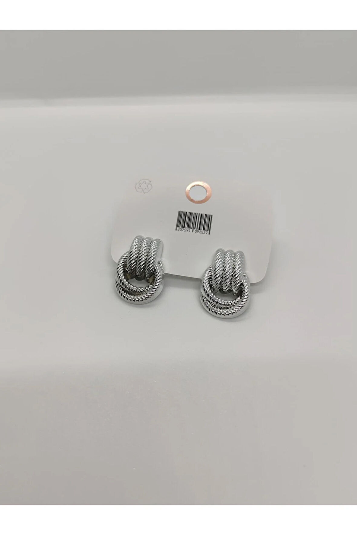 Burgu Halka Figürlü Silver Küpe