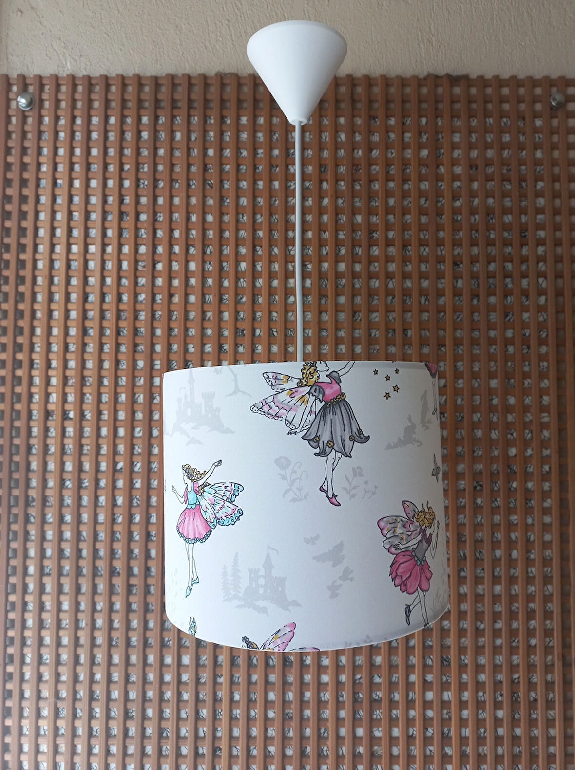 Peri Kızı Kumaş Kaplama Çocuk Odası Genç Ve Bebek Odası Avize Aydınlatma Sarkıt