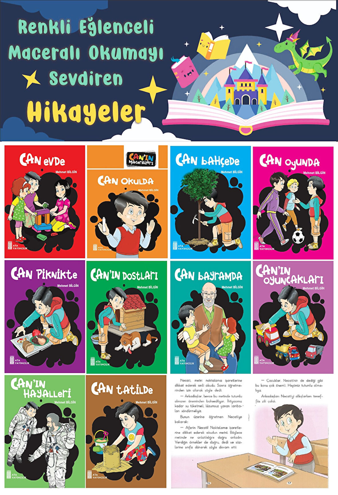 2.Sınıf Renkli Eğlenceli Maceralı Okumayı Sevdiren Hikayeler (10 Kitap)