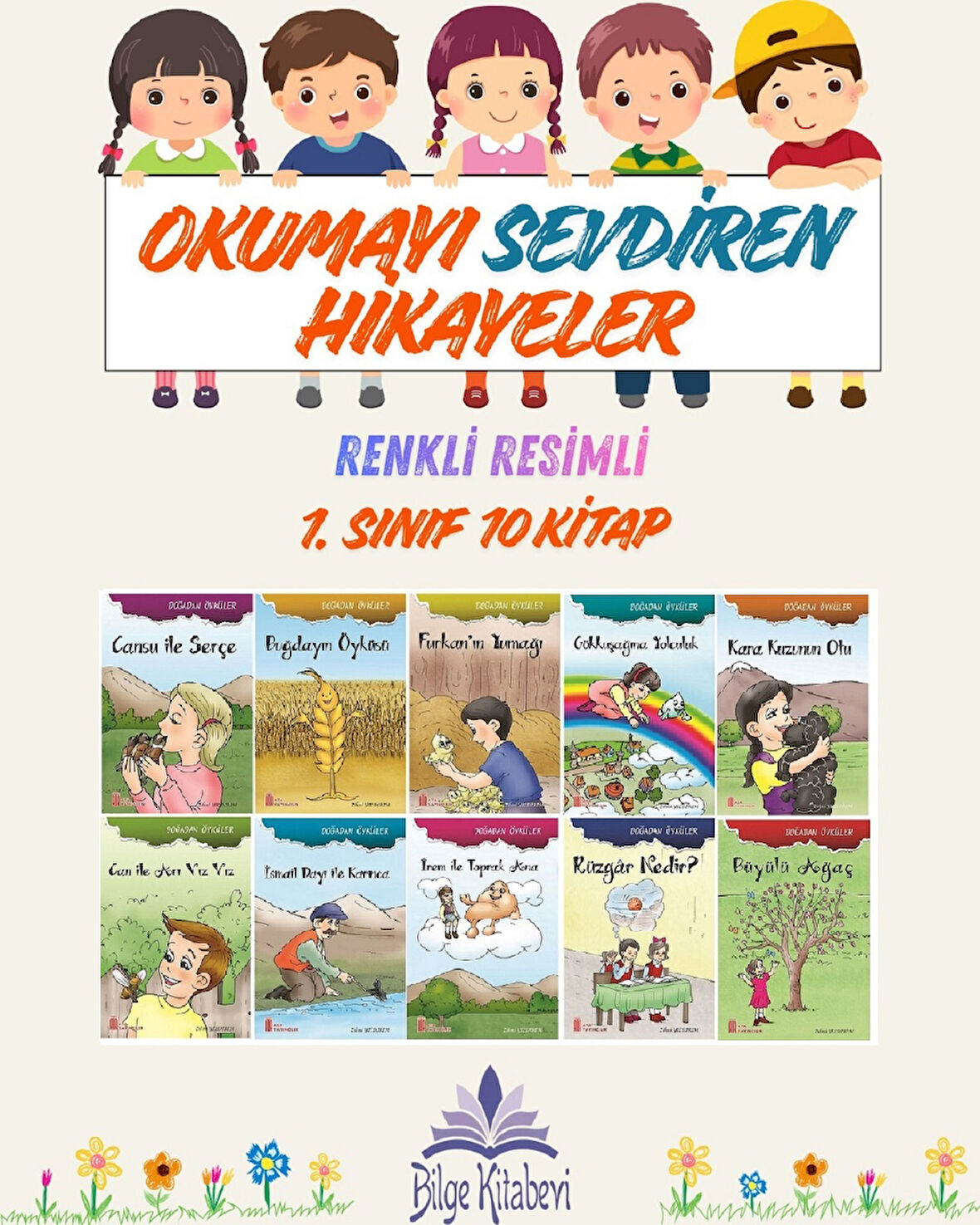 1. Sınıf Okumayı Sevdiren Renkli Resimli Hikayeler 10 - 10 Kitap