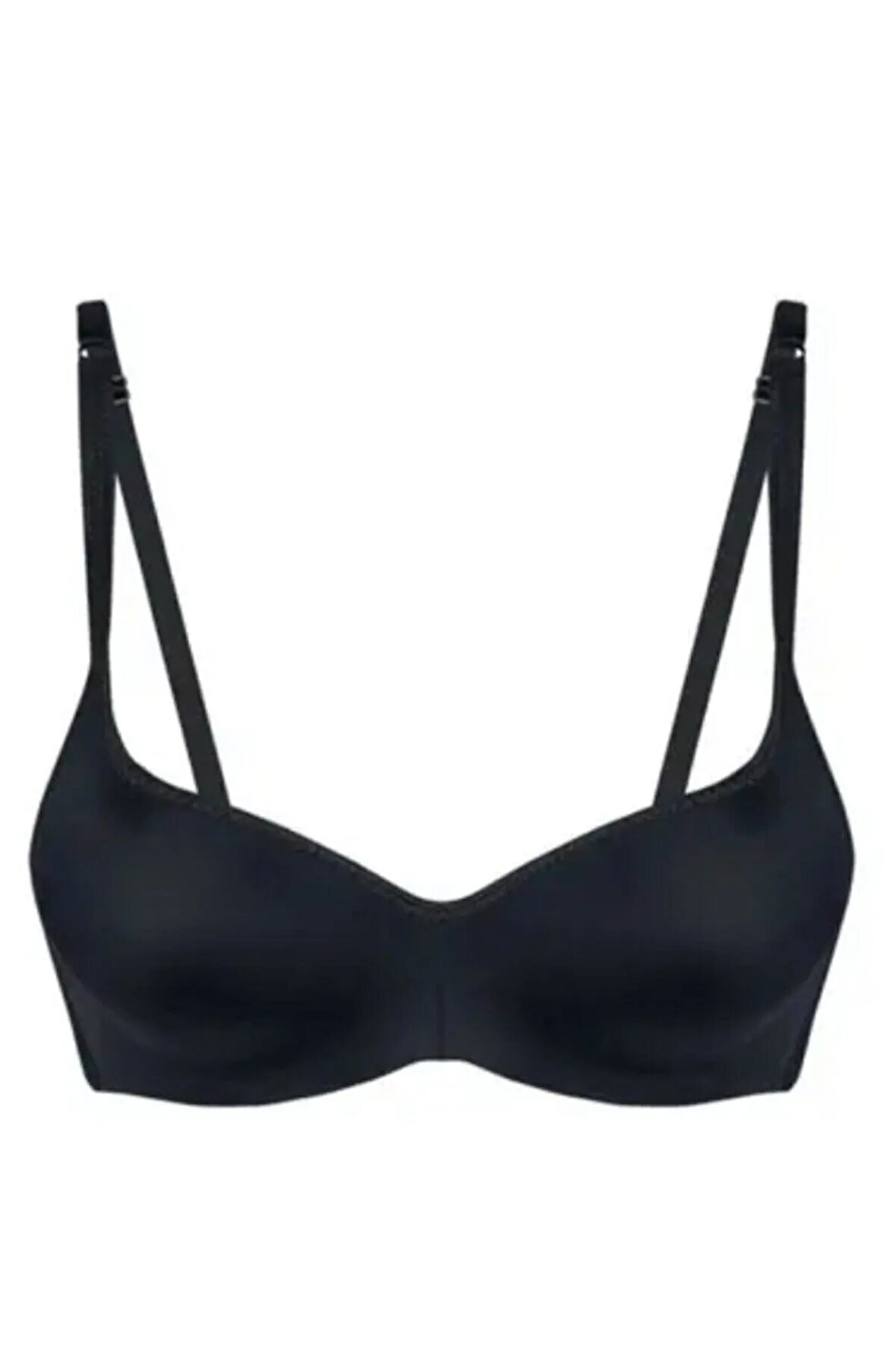 Kadın Sıyah Elastan Mikro Slikon Sütyen