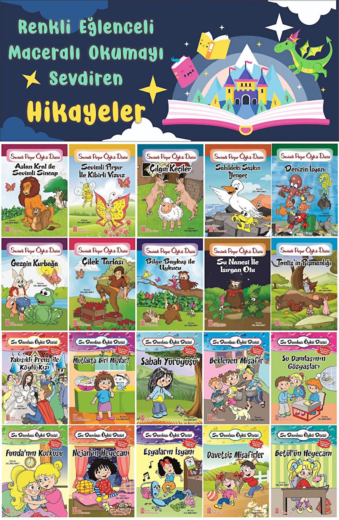 1.Sınıf Renkli Eğlenceli Maceralı Okumayı Sevdiren Hikayeler (20 Kitap)
