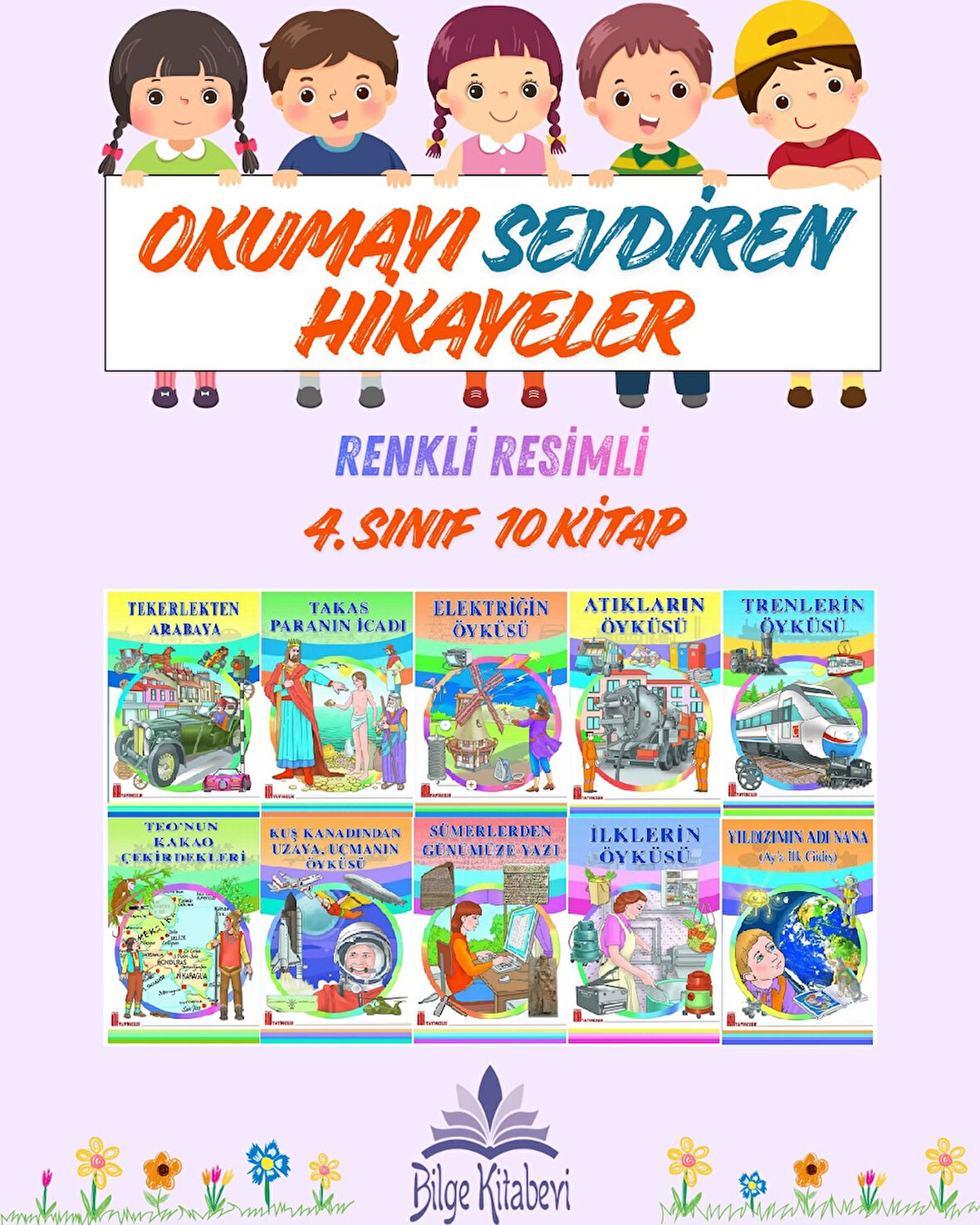 4.Sınıf Okumayı Sevdiren Renkli Resimli Hikayeler 5 - 10 Kitap