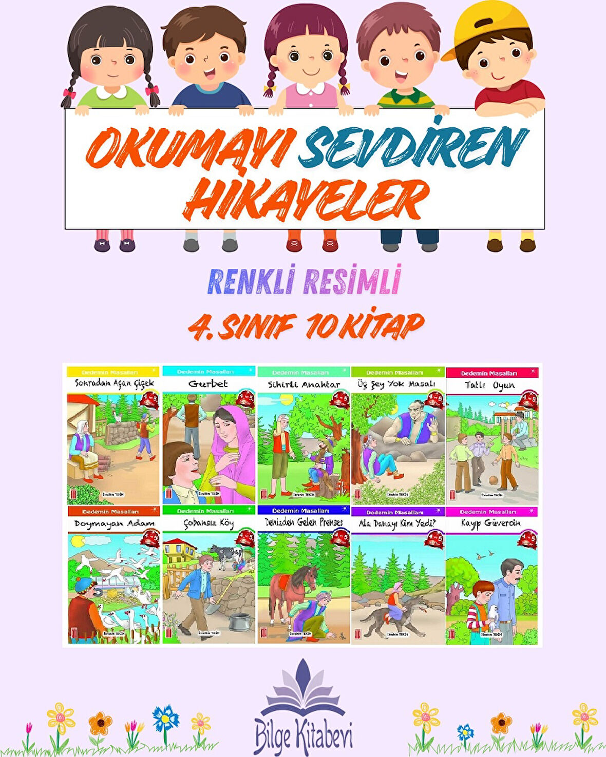 4.Sınıf Okumayı Sevdiren Renkli Resimli Hikayeler 6 - 10 Kitap