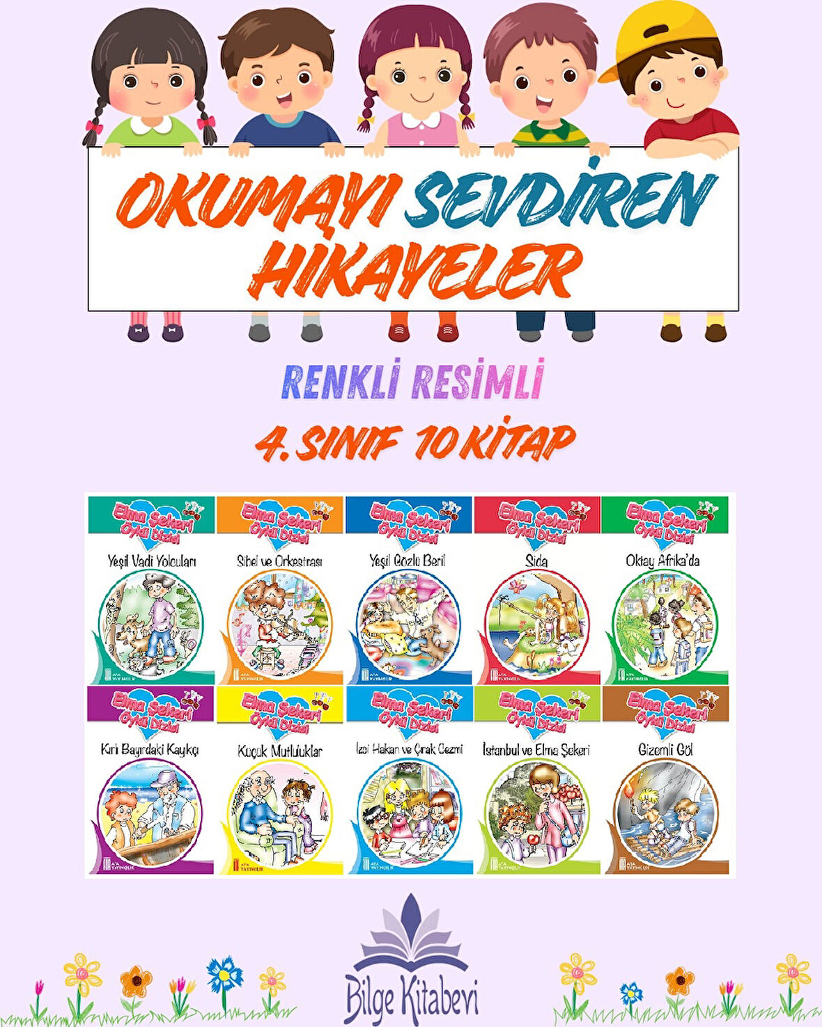 4.Sınıf Okumayı Sevdiren Renkli Resimli Hikayeler - 10 Kitap