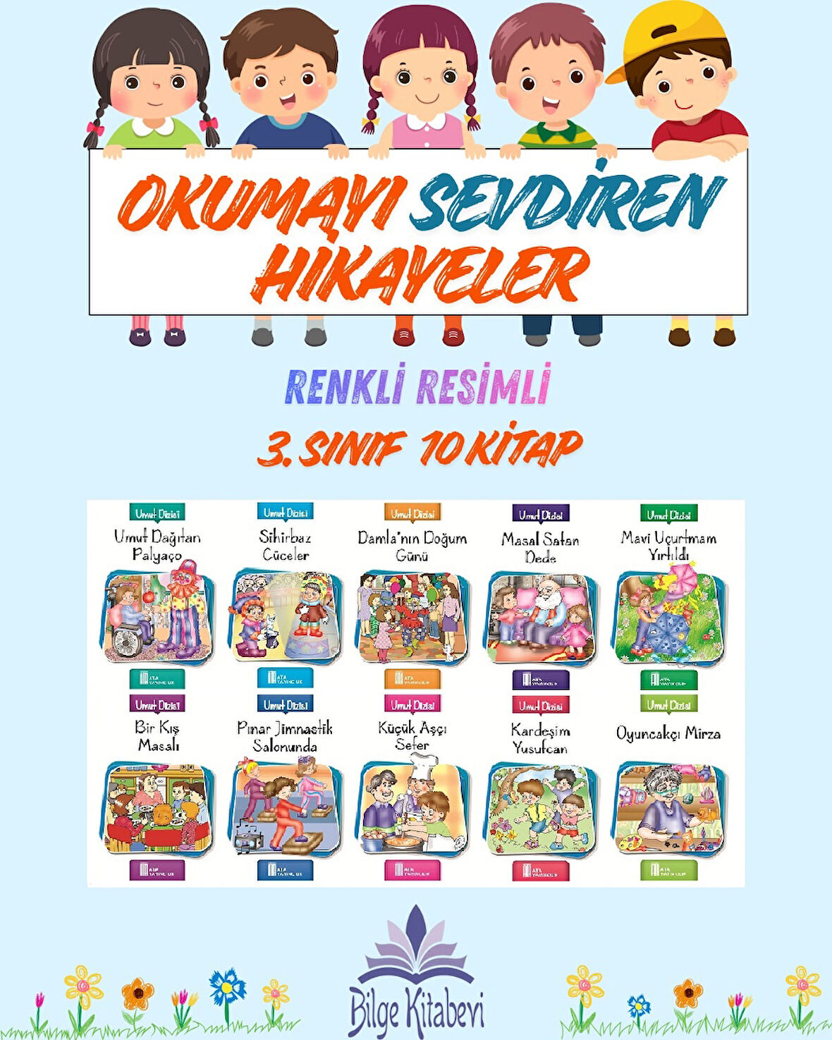 3.Sınıf Okumayı Sevdiren Renkli Resimli Hikayeler 10 - 10 Kitap