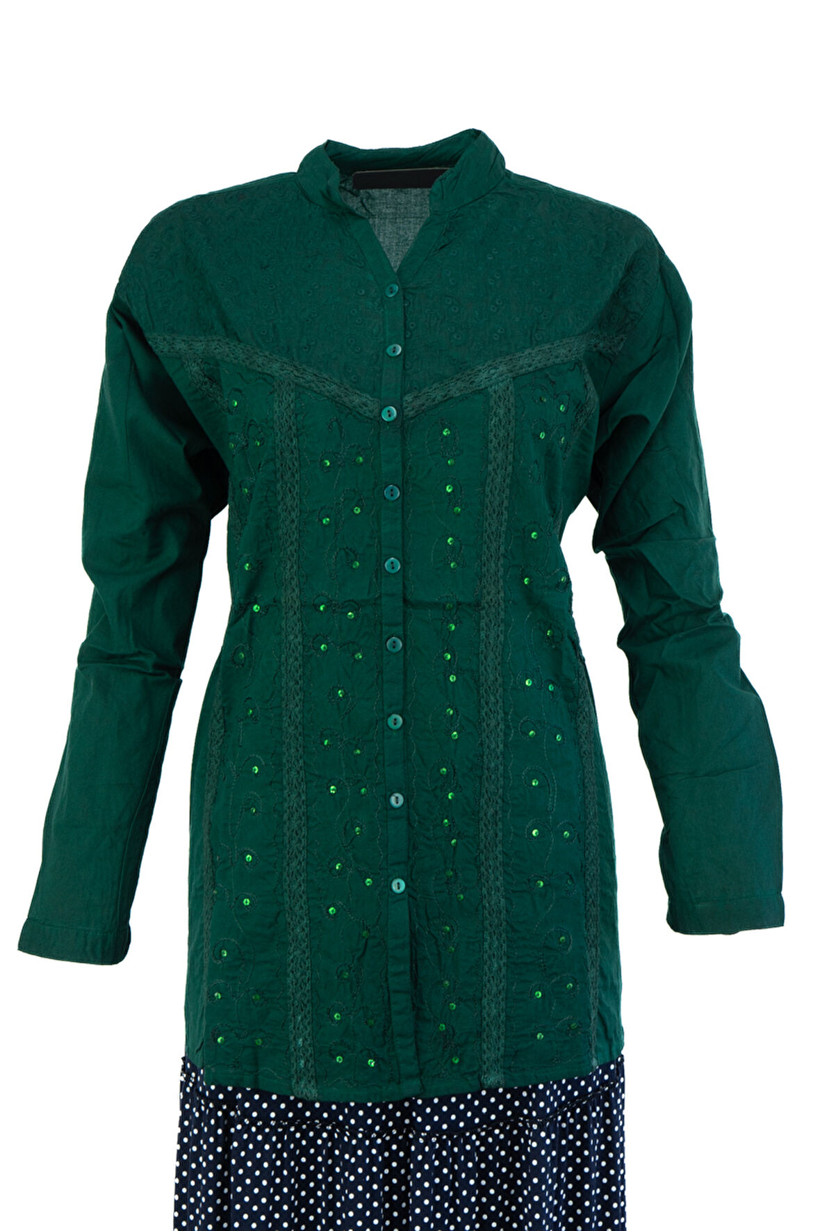 Oppland Kadın Bluz Hint Bezi Keten %100 Saf Pamuk Dokuma Kumaş Pul Sarmaşığı Desenli Çok Hafif Serin