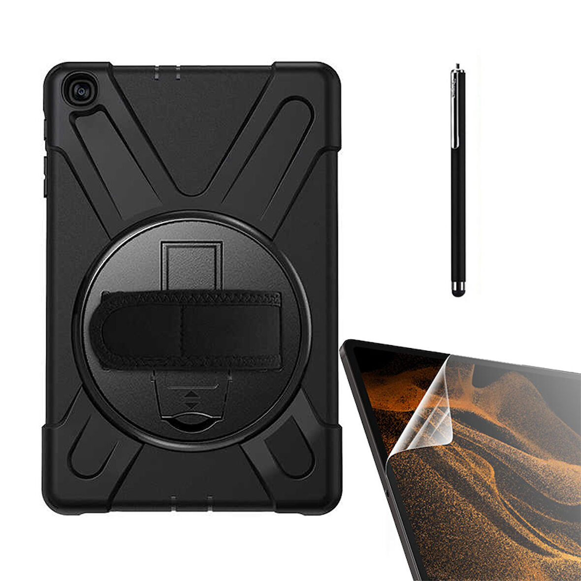 Smcase Apple iPad Mini 5 Kılıf Tablet Tank Koruma Defender Standlı df11  Nano  Kalem