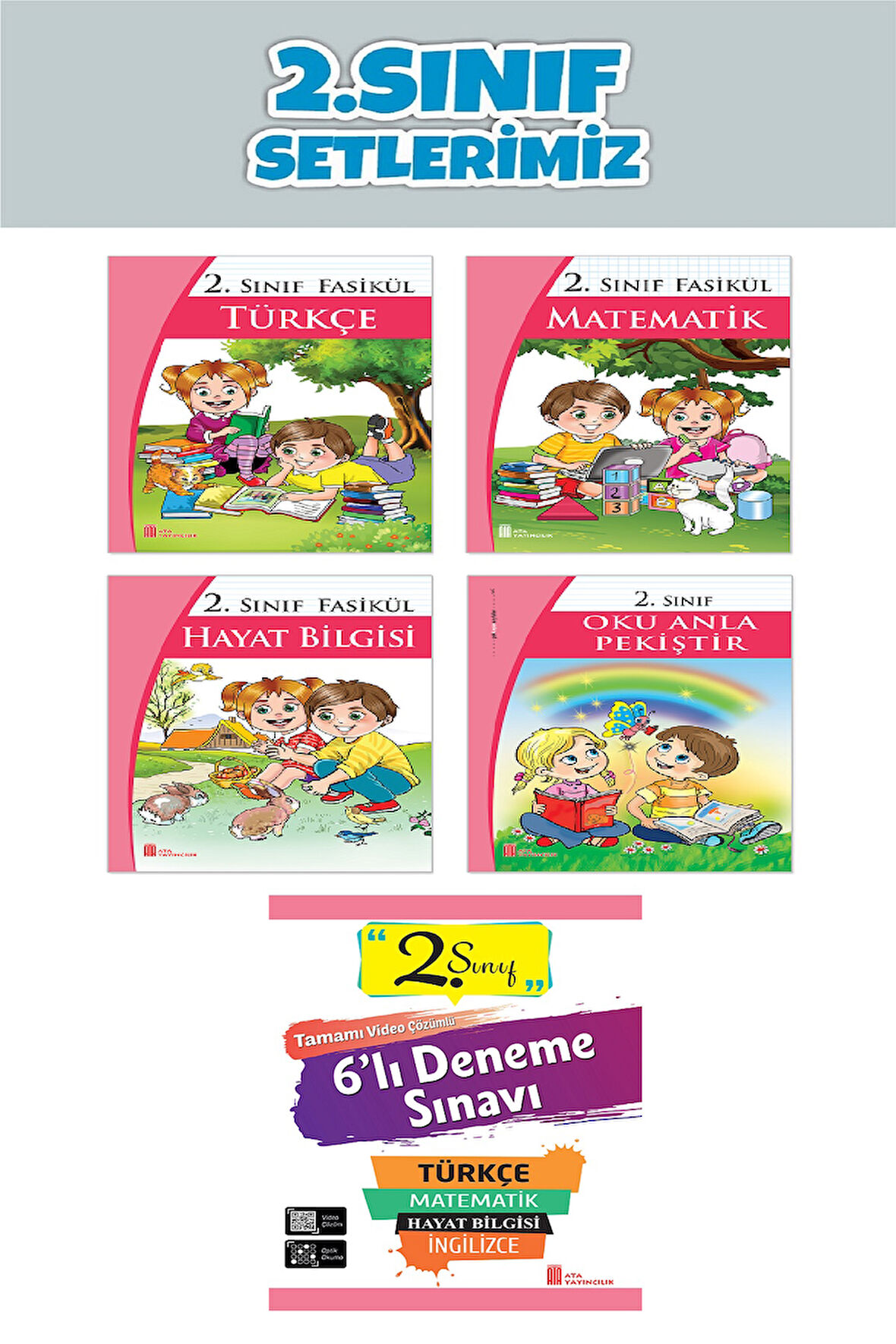 2.Sınıf Konu Anlatımlı Fasikül Set(Türkçe-Matematik-Hayat Bilgisi-Oku Anla) + 6 lı Deneme Sınavı