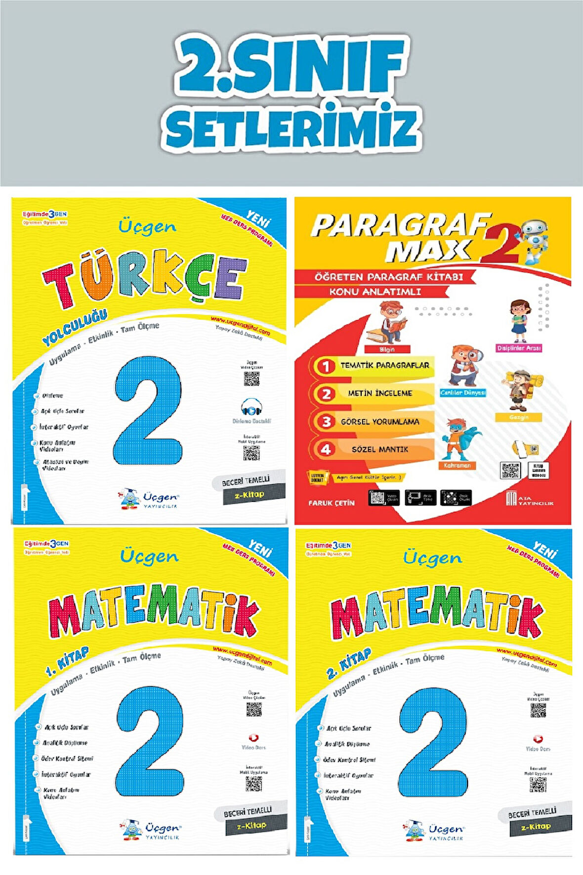 Üçgen 2.Sınıf Maarif Modeli Beceri Temelli Türkçe - Matematik - Paragraf Max (2025-2026)