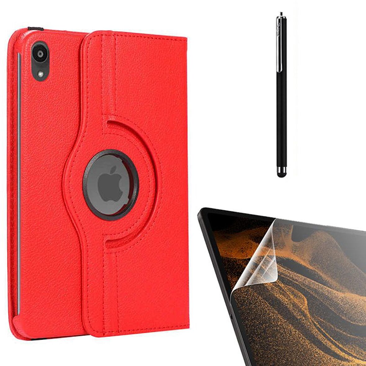 Smcase Apple iPad Mini 2021 6.Nesil Kılıf 360 Dönebilen Koruma Kapaklı Standlı dn11  Nano  Kalem