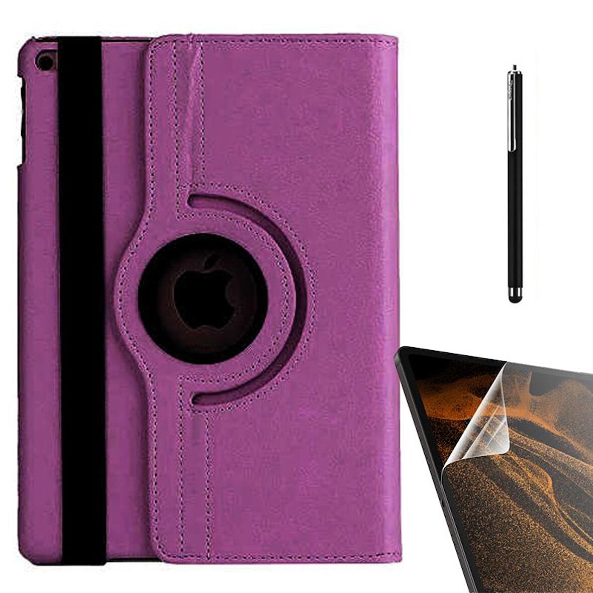 Smcase Apple iPad 10.2 2021 9.Nesil Kılıf 360 Dönebilen Koruma Kapaklı Standlı dn22  Nano  Kalem