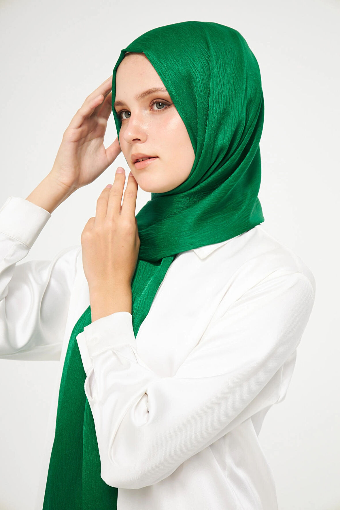 SakaFashion Ağaç Kabuğu Desenli Jakarlı ŞAL
