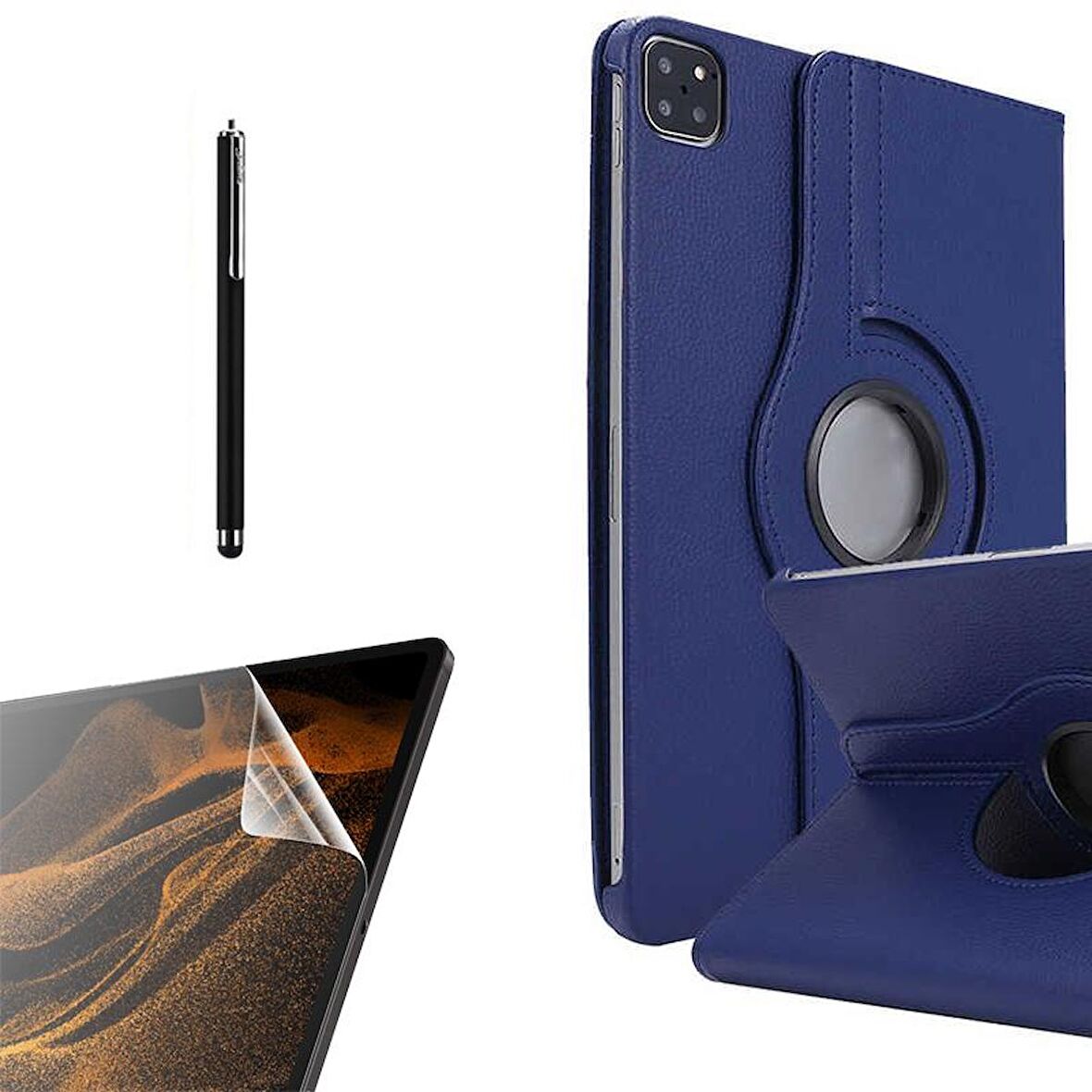 Smcase Apple iPad Pro 11 2020 11 İnç Kılıf 360 Dönebilen Koruma Kapaklı Standlı dn22  Nano  Kalem