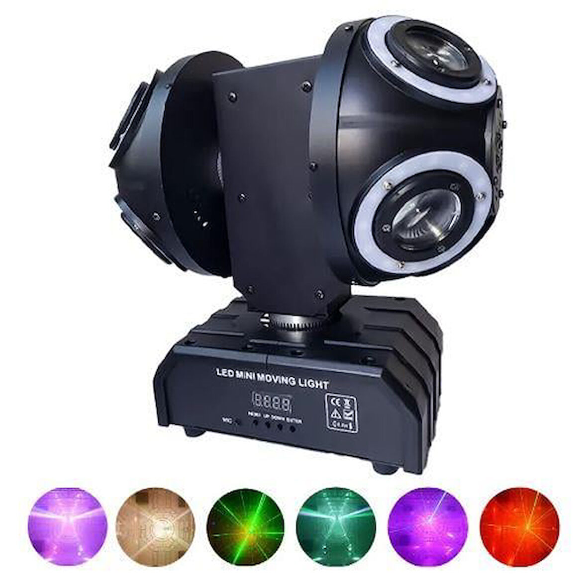 DJ PRO ÇİFT BAŞLI 8X10 WATT 360' MOVİNG HEAD RGB ROBOT IŞIK