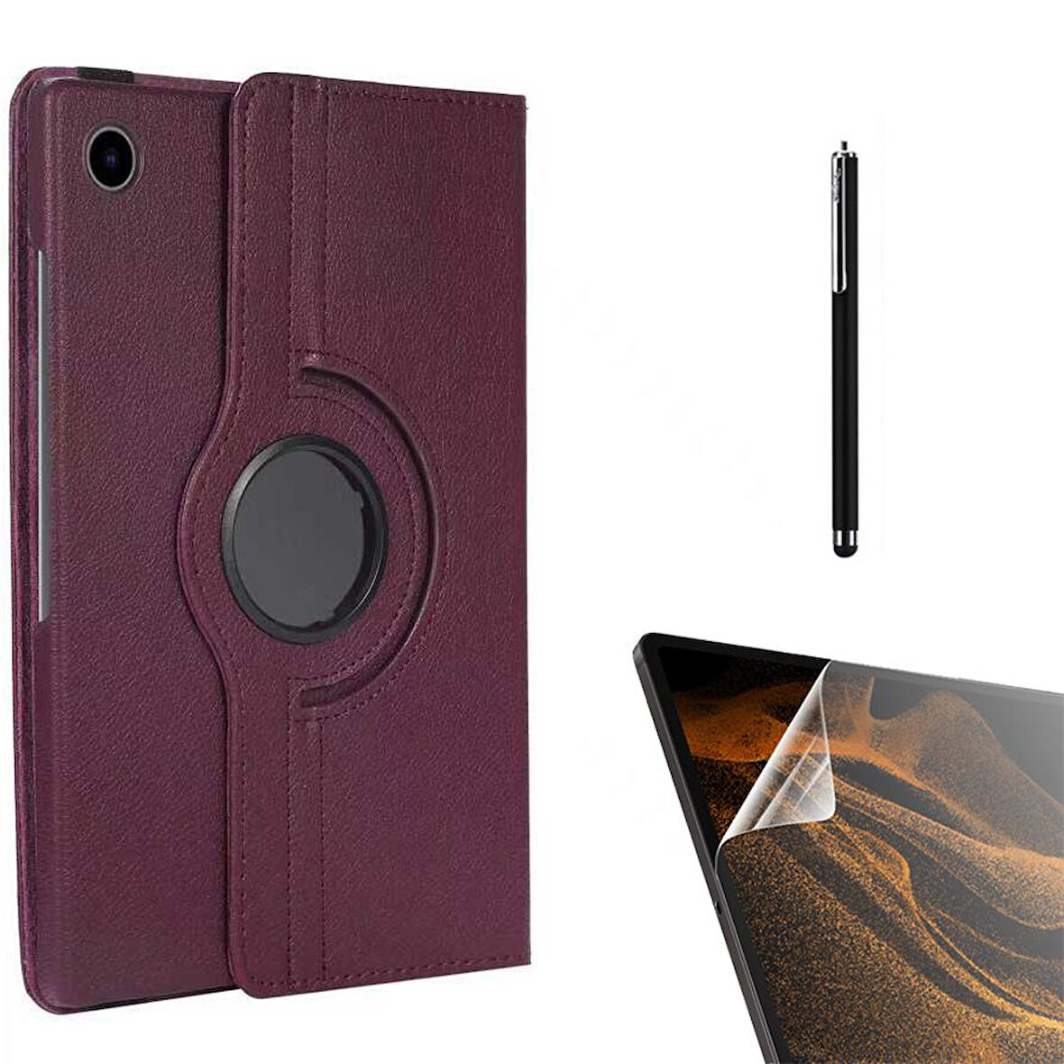 Smcase Samsung Galaxy Tab A8 10.5 SM X200 2021 Kılıf 360 Dönebilen Koruma Kapaklı Standlı dn22  Nano  Kalem