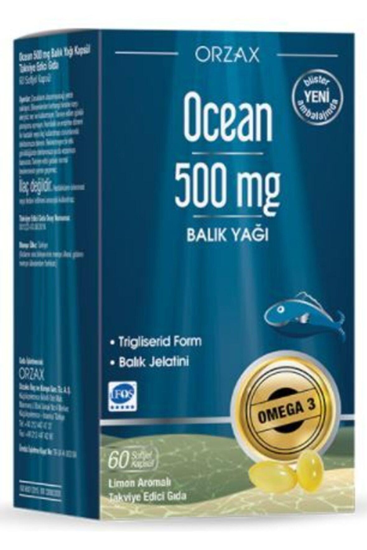 Ocean 500 Mg 60 Kapsül