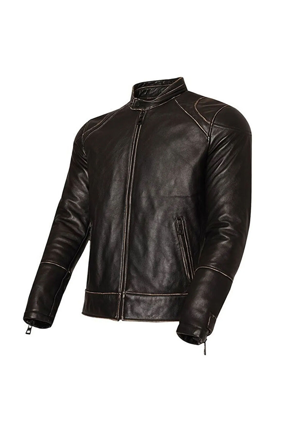 Erkek Vintage Deri Mont