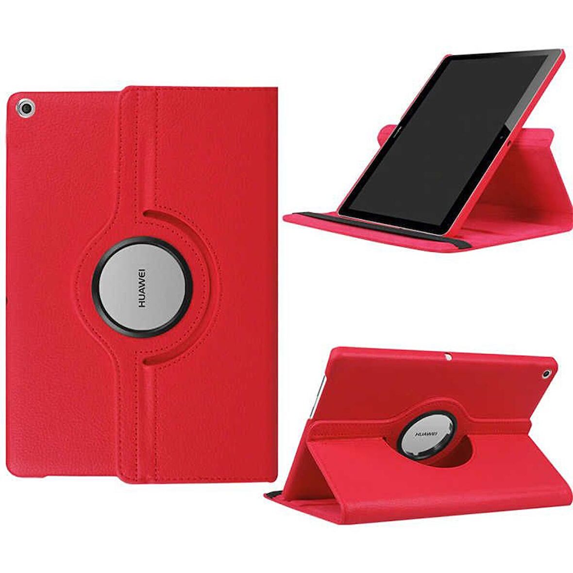Smcase Huawei T3 7 inç Kılıf 360 Dönebilen Koruma Kapaklı Standlı dn2